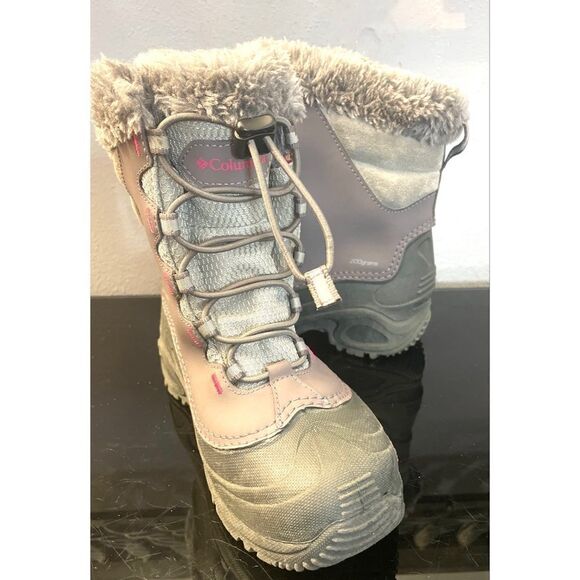 Columbia Bugaboot Gray Waterproof Insulated Lined Snow Boots Big Kids Youth 2 - Picture 8 of 14